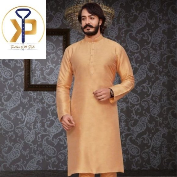 Golden Kurta Pyjama Set - Picture 1 of 1